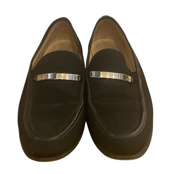 GUCCI Womens Vintage Black Fabric Top Slip On Loafers - Picture 2 of 12